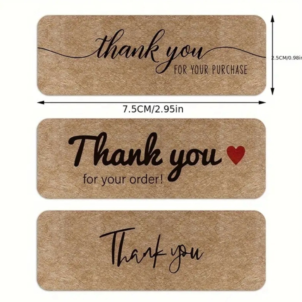 3 Rolls 120 Thank You Stickers - Picture 2 of 5